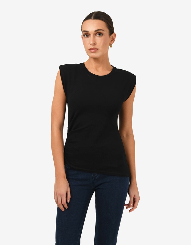 Forcast - Sarah Padded Ruched Jersey Top