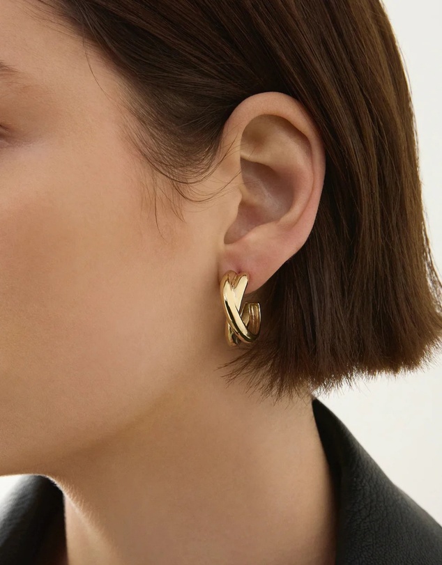 Najo - Café Yellow Gold Earrings