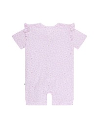 Kynd Baby - Day or Night Short Sleeve Frill Onesie Frangipani - Size 0