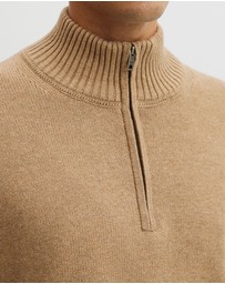 Country Road - Australian Good Earth Cotton Half Zip Knit