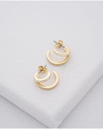 Ted Baker - Helias Crystal Double Hoop Earrings