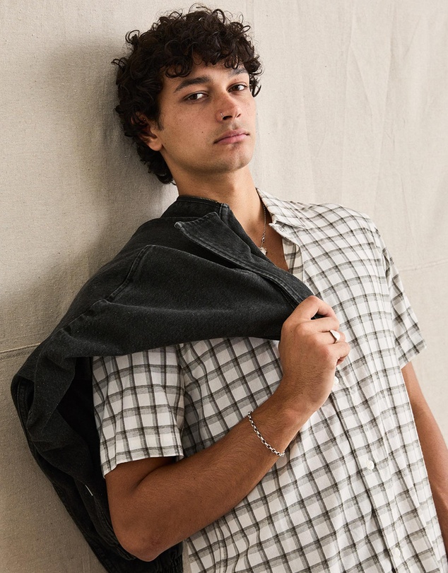 Rhythm - Koa Check Loose Fit SS Shirt