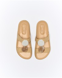 Walnut Melbourne - Micah Leather Slide