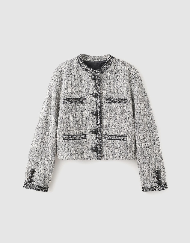 M.N.G - Tweed Jacket With Frayed Ends