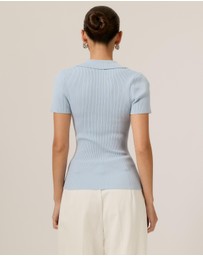 Tussah - V Front Short Sleeves Top