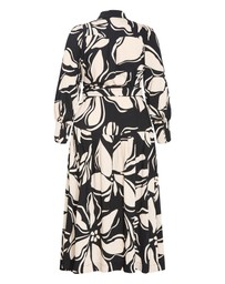 City Chic - Kinsley Mono Print Maxi Dress