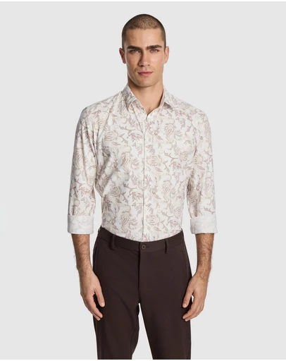 yd. - Valencia Slim Paisley Shirt