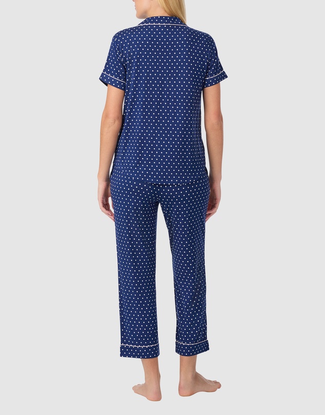 Kate Spade - Printed Modal Button Up Short Sleeve Long Pyjama Set