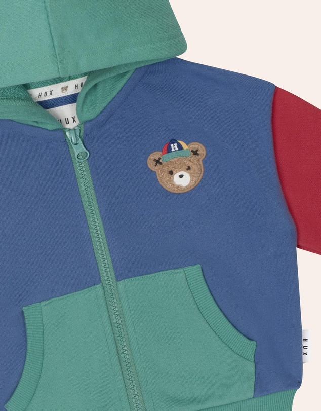 Huxbaby - Back To Kind Er Colour Block Zip Through - Babies-Kids