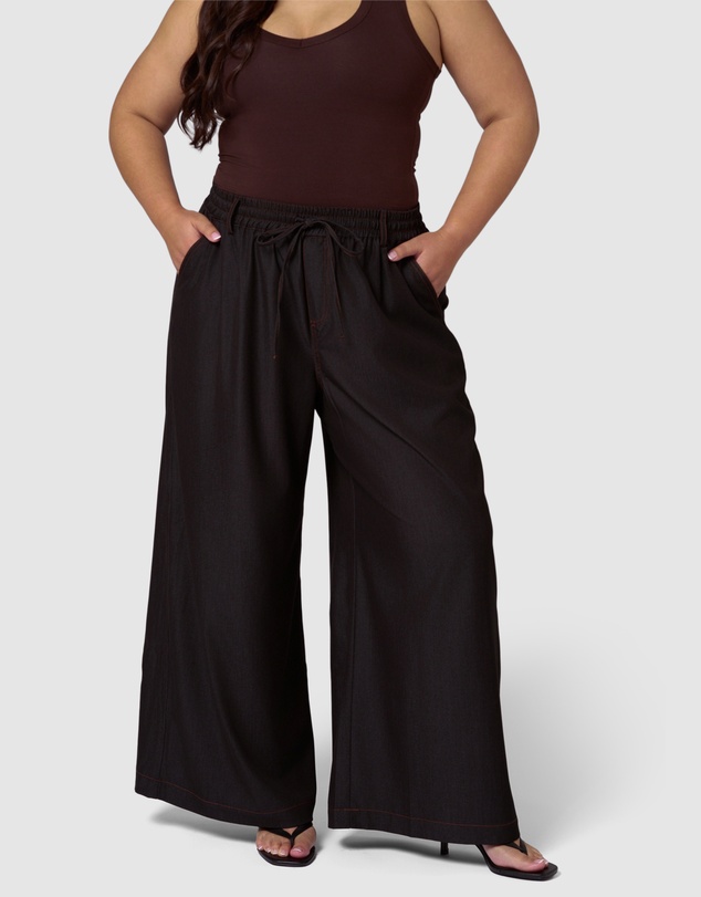 Indigo Tonic - Ava Luxe Chambray Wide Leg Pant