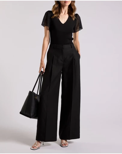 David Lawrence - Althea Linen Blend Pants