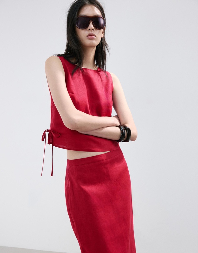 M.N.G - Linen Midi Skirt