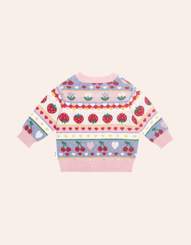 Huxbaby - Tutti Frutti Floral Knit Cardigan - Babies