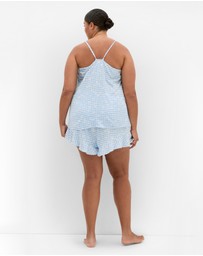 City Chic - Kitty Check Print Pyjama Set