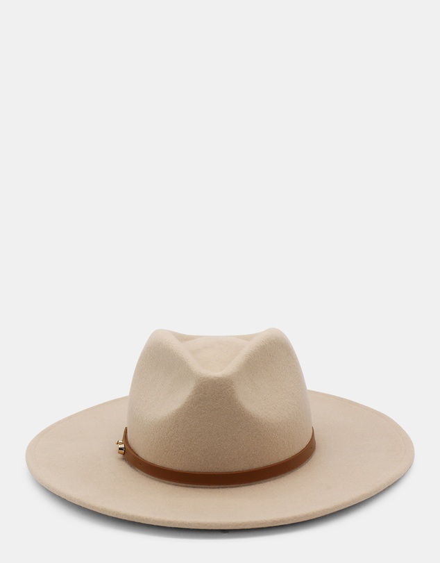 Morgan & Taylor - Dove Wool Fedora in Beige