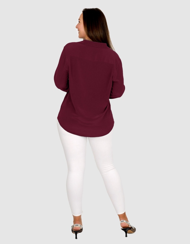 The Fable - Crimson Silk Shirt