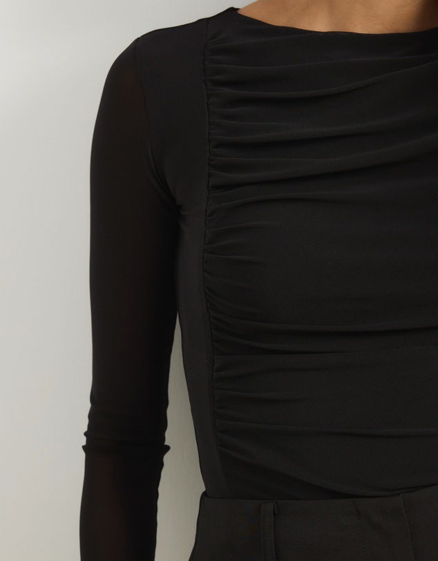 Atmos&Here - Alice Gathered Mesh Top
