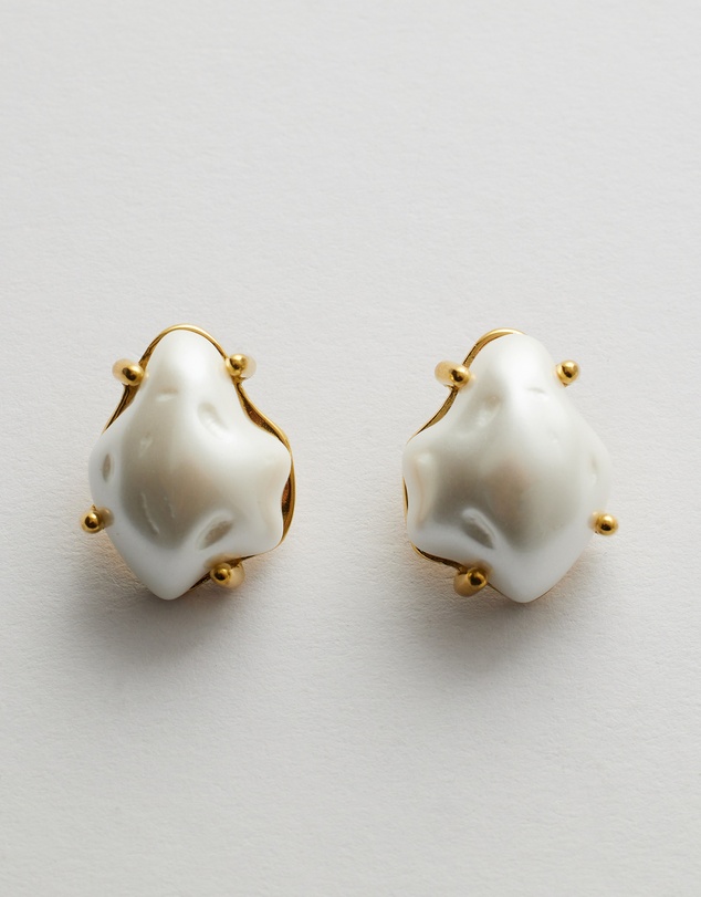 Moira Hughes - The White Label - Goldie Pearl Studs
