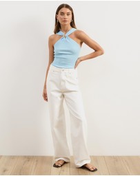 Atmos&Here - Poppy Cross Over Knit Halter Tank