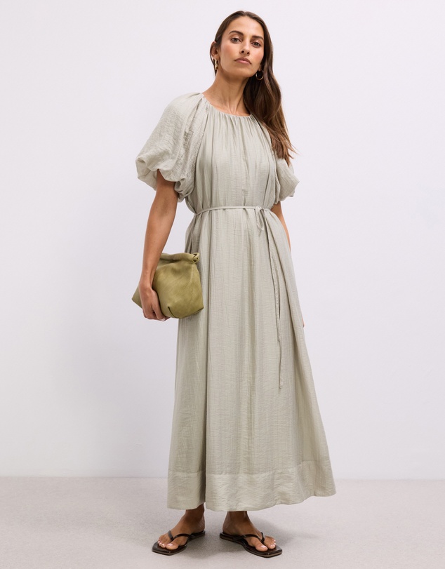 The Fated - Noa Puff Sleeve Midi Dress