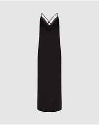 Hunkemoller - Mya Satin Lace Long Slip Dress