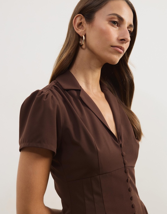 Atmos&Here - Emma Cap Sleeve Blouse
