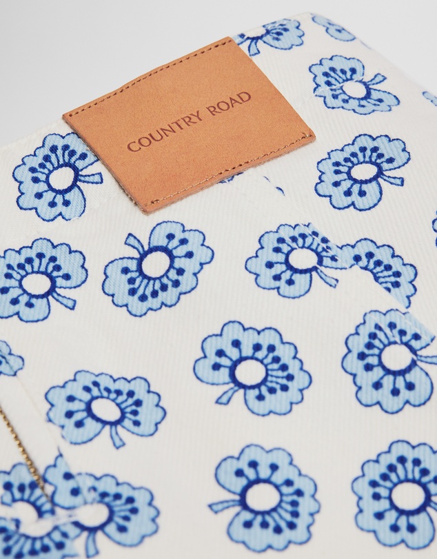 Country Road - Printed Denim Skirt