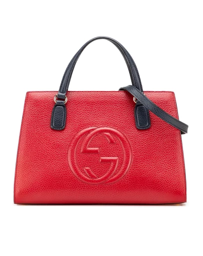 Pre-Loved by Azura Reborn - Pre-Loved gucci Sophisticated Leather Top Handle Handbag with Shoulder Strap