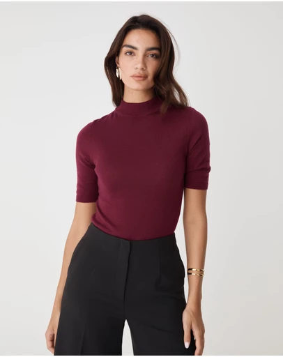 Forcast - Ellen Wool Short Sleeve Knit