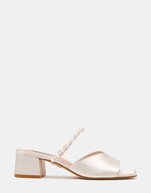 Steve Madden - Galilea Ivory Satin Heels