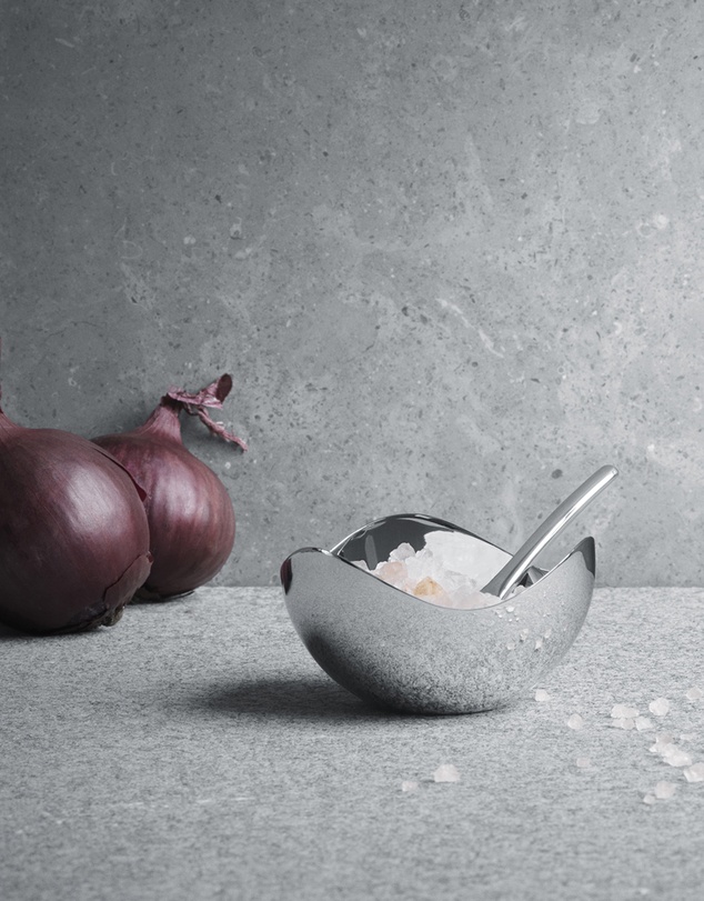 Georg Jensen - Bloom Salt Cellar with Spoon