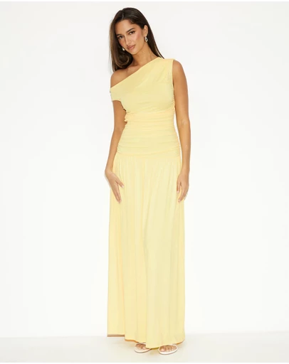 Dazie - She's All That Jersey Off Shoulder Maxi Dress