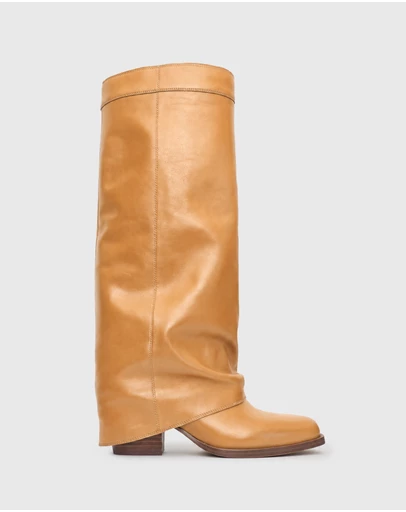 Betts - Winnie Leather Cuffed Knee Boots