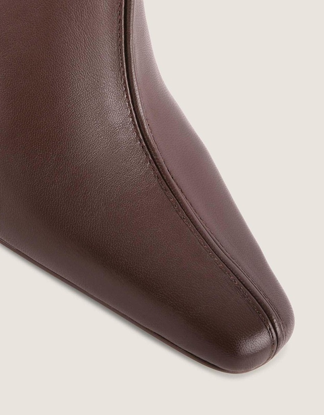 Shelly Shen - Atlas Heel Ankle Boots Brown Leather