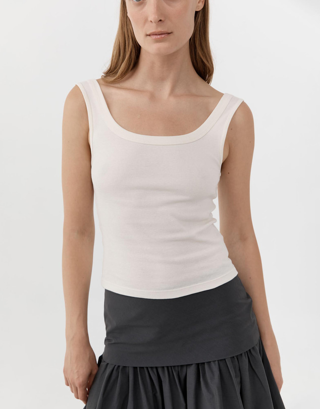 St. Agni - Organic Cotton Scooped Ballerina Top