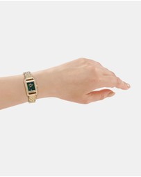 DKNY - Signature Shape Gold 20x33mm Green Dial Womens Watch