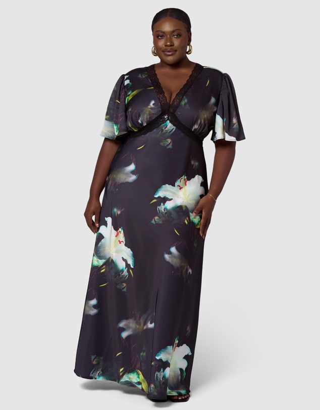Pink Dusk by Curve Project - Electric Vibe Maxi Dress