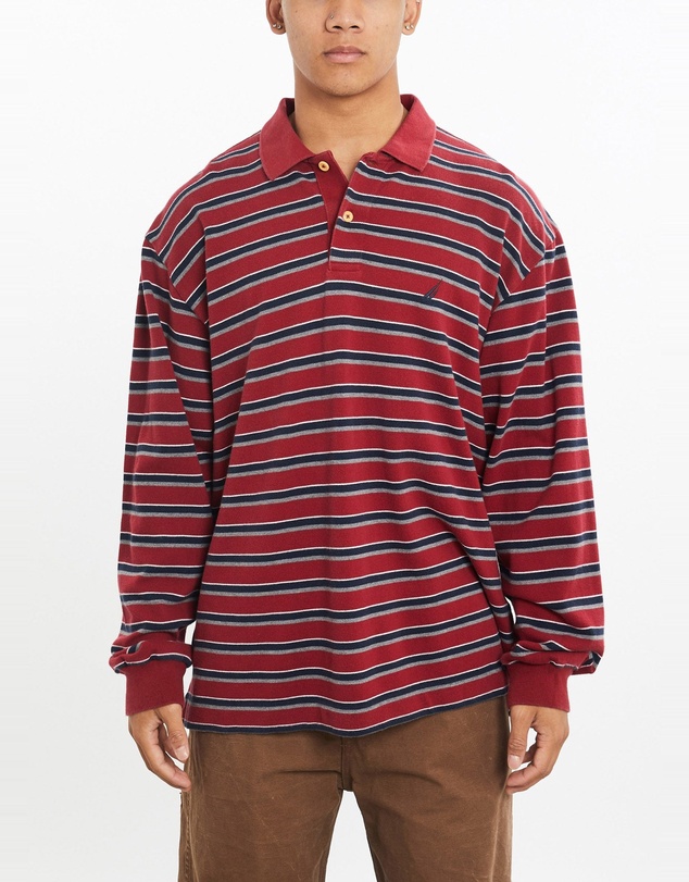 Vintage by The Real Deal - Pre Loved - Vintage Nautica Long Sleeve Polo Shirt