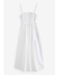 NEXT - Shirred Premium 100% Linen Summer Midi Dress