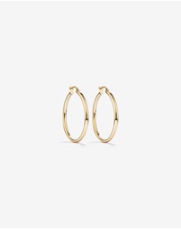 Michael Hill - 29mm Round Hoop Earrings in 10kt Yellow Gold