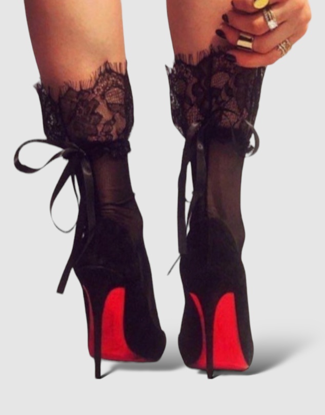 High Heel Jungle - Tied Up Lace Socks