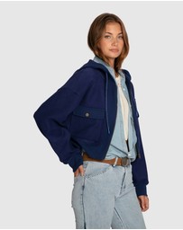 Belle & Bloom - Fireside Cropped Utility Zip Jacket