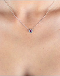 Georgini - Milestone Ruby Halo Pendant