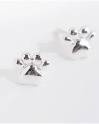 Lovisa - Sterling Silver Paw Print Stud Earrings