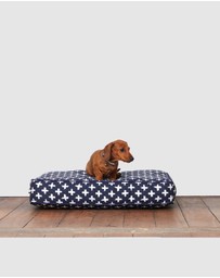 Mog & Bone - Classic Cushion Dog Bed - Navy Cross