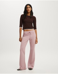 Cotton On - Graphic Low Rise Bootleg Sweatpant