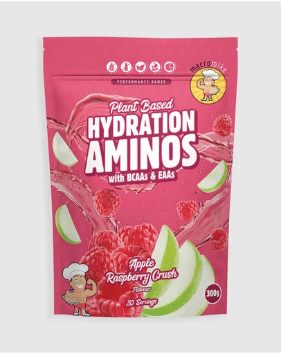 Macro Mike - Apple Raspberry Crush Plant Based Hydration Aminos - 300g