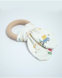 Little Stuff - Farm Friends Jersey Wrap With Teether Gift Set