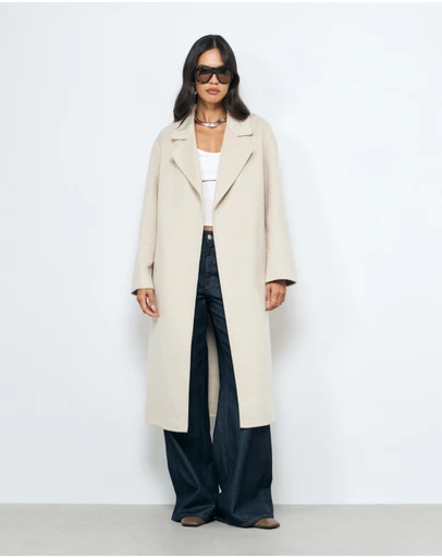 AERE - Chloe Double Faced Wool Blend Coat