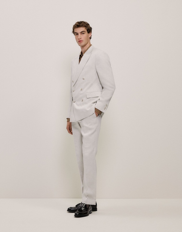 Trenery - Regular Fit Delave Linen Shirt in Amaretto
